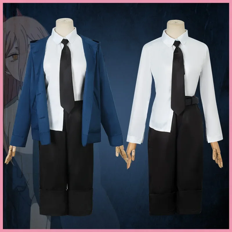 Women'S Vacation Accessories - Power Cosplay Chainsaw Man Costume Blue