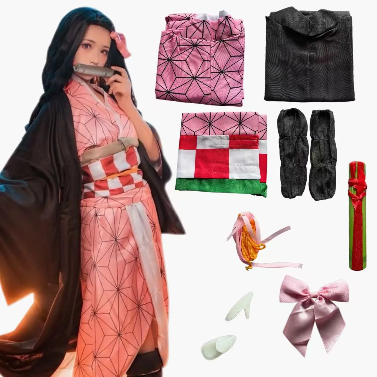 Anime  Kamado Nezuko Cosplay C - Women'S Vacation Accessories 评论和价格
