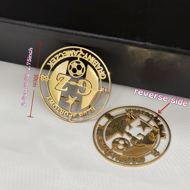 Custom Logo Brooch Simple Crea - Women Accessories Logo 评论和价格