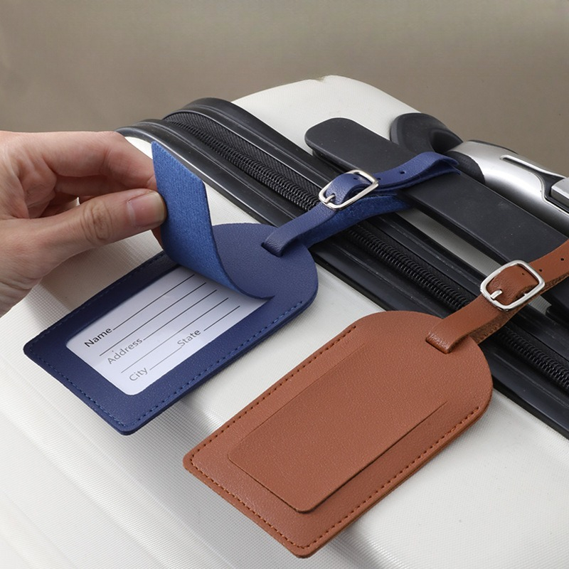 Women Men Luggage Tags PU Leat - Women Accessories Name 评论和价格