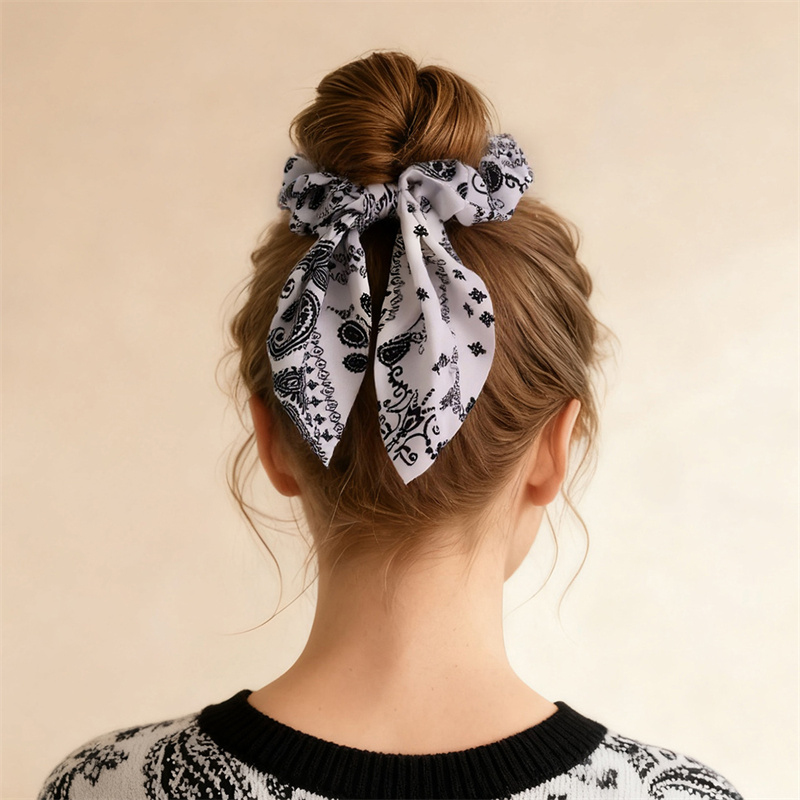 2pcs/set Printed Hair Scrunchi - Hair Tie Velvet 评论和价格