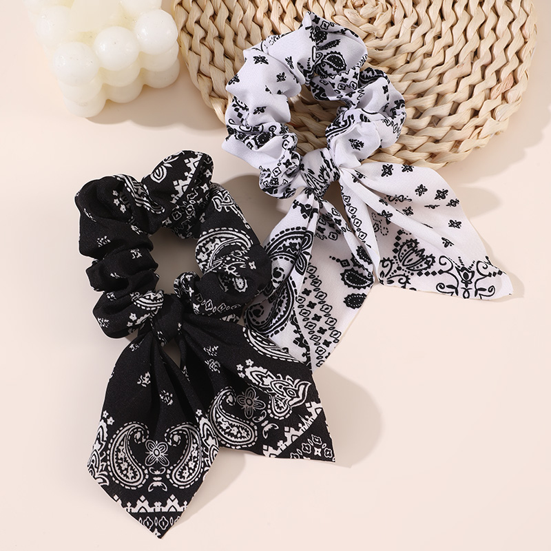 2pcs/set Printed Hair Scrunchi - Hair Tie Velvet 评论和价格