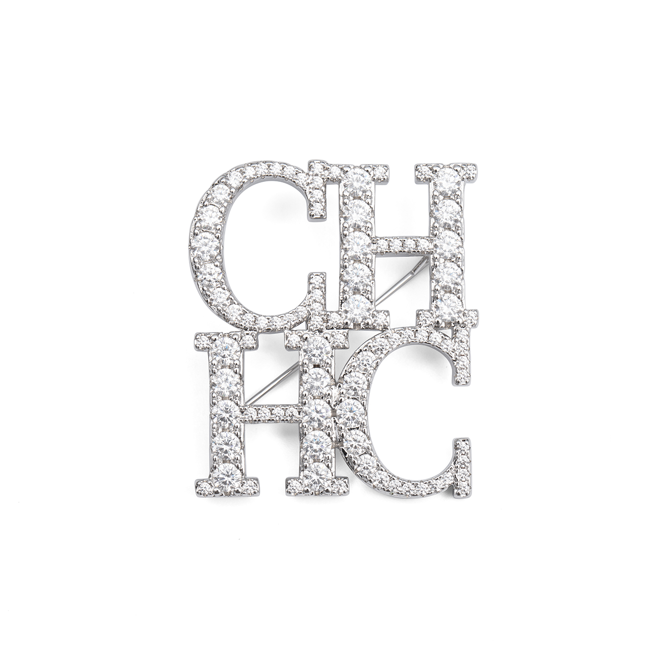 CH Elegant Silver Tone Full Pa - Women Accessories Logo 评论和价格