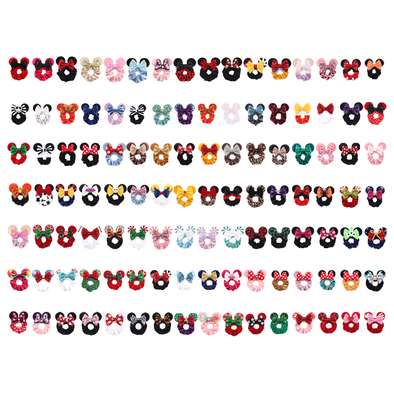 1pc Mouse Ears Hair Scrunchies - Hair Tie Velvet 评论和价格