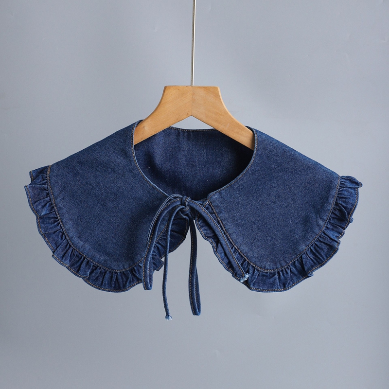 Fashion Denim Pleated Detachab - Woman Accessory 评论和价格