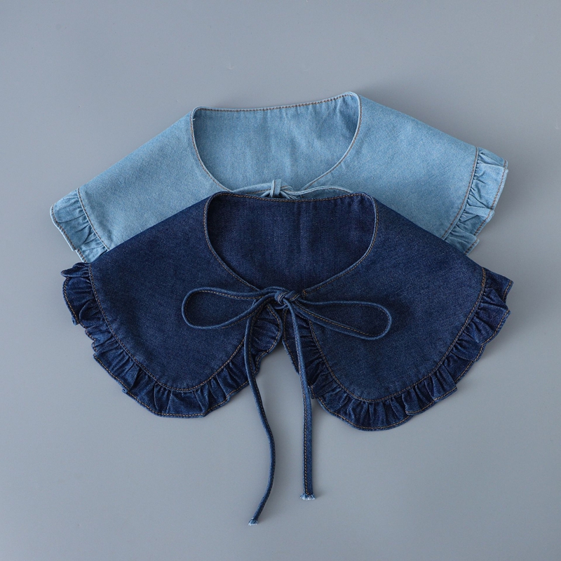 Fashion Denim Pleated Detachab - Woman Accessory 评论和价格