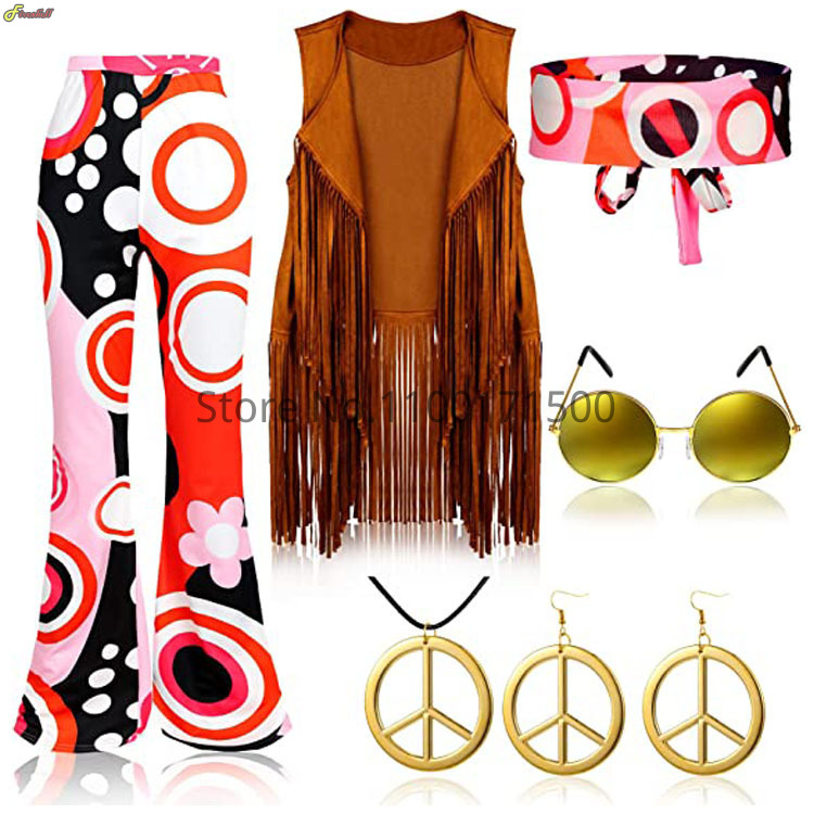 Halloween Hippie Costume Women - Women'S Accessories In The 70S 评论和价格