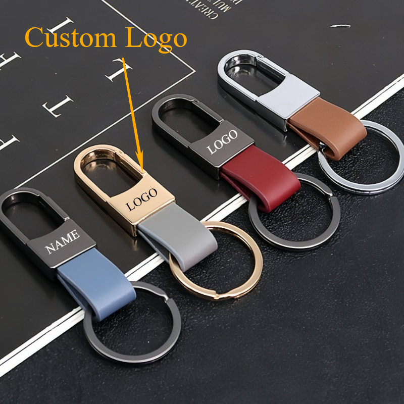 Fashion Leather Keychains Cust - Women Accessories Logo 评论和价格