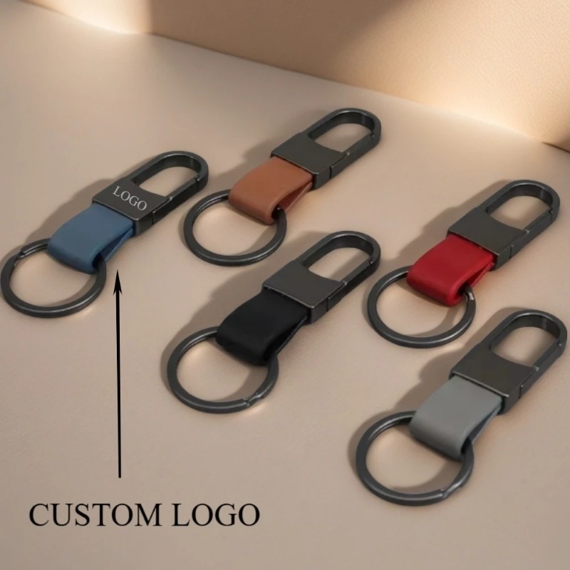 Fashion Leather Keychains Cust - Women Accessories Logo 评论和价格