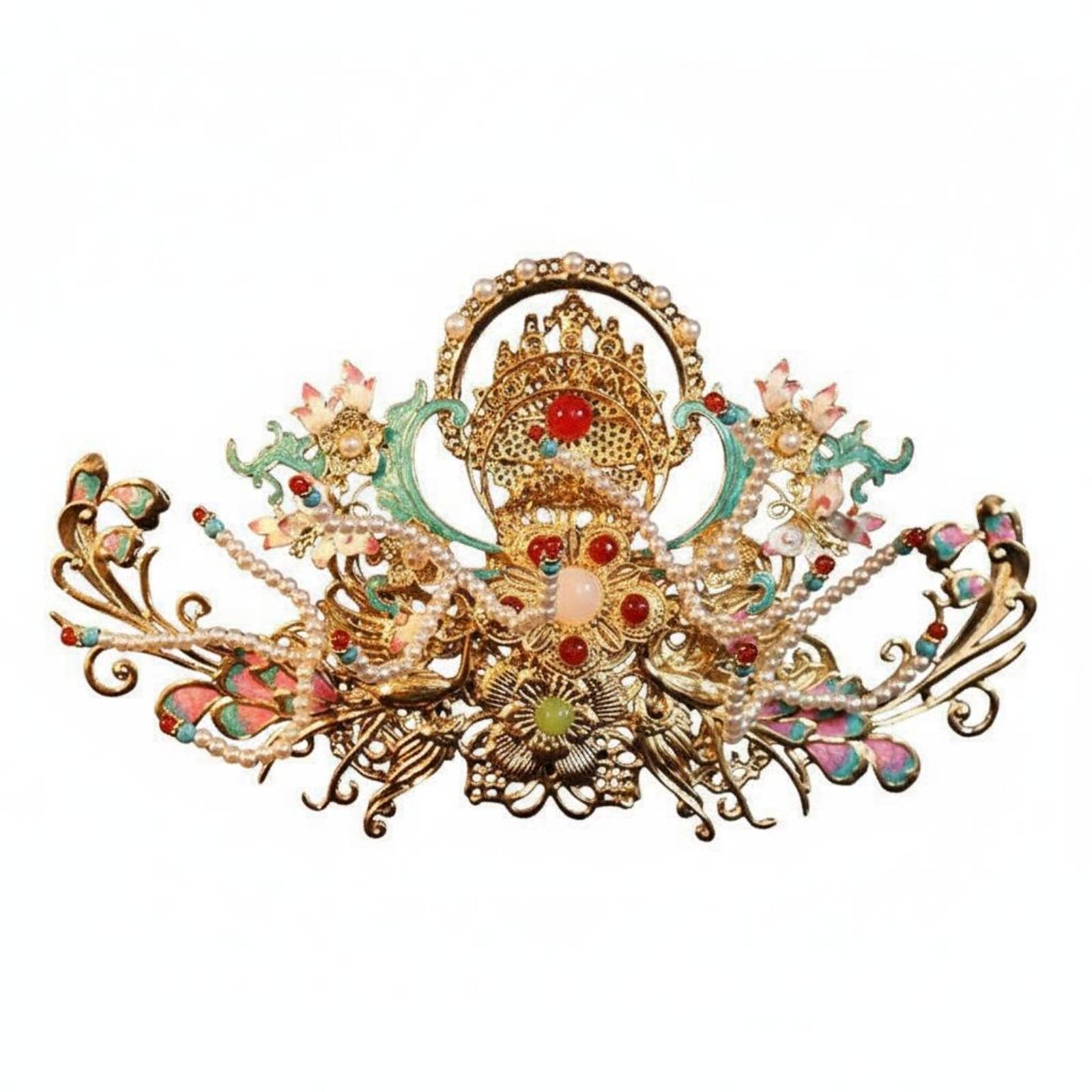Traditional Chinese Hair Crown - Women Accessories Aesthetic 评论和价格