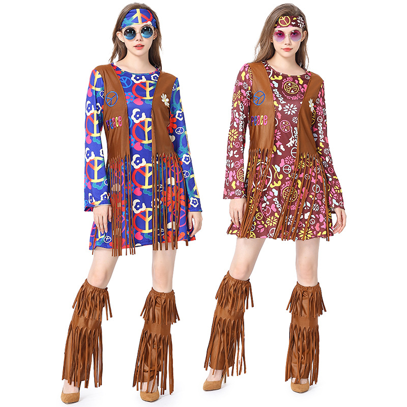 Halloween Disco Dress 70s 60s  - Women'S Accessories In The 70S 评论和价格