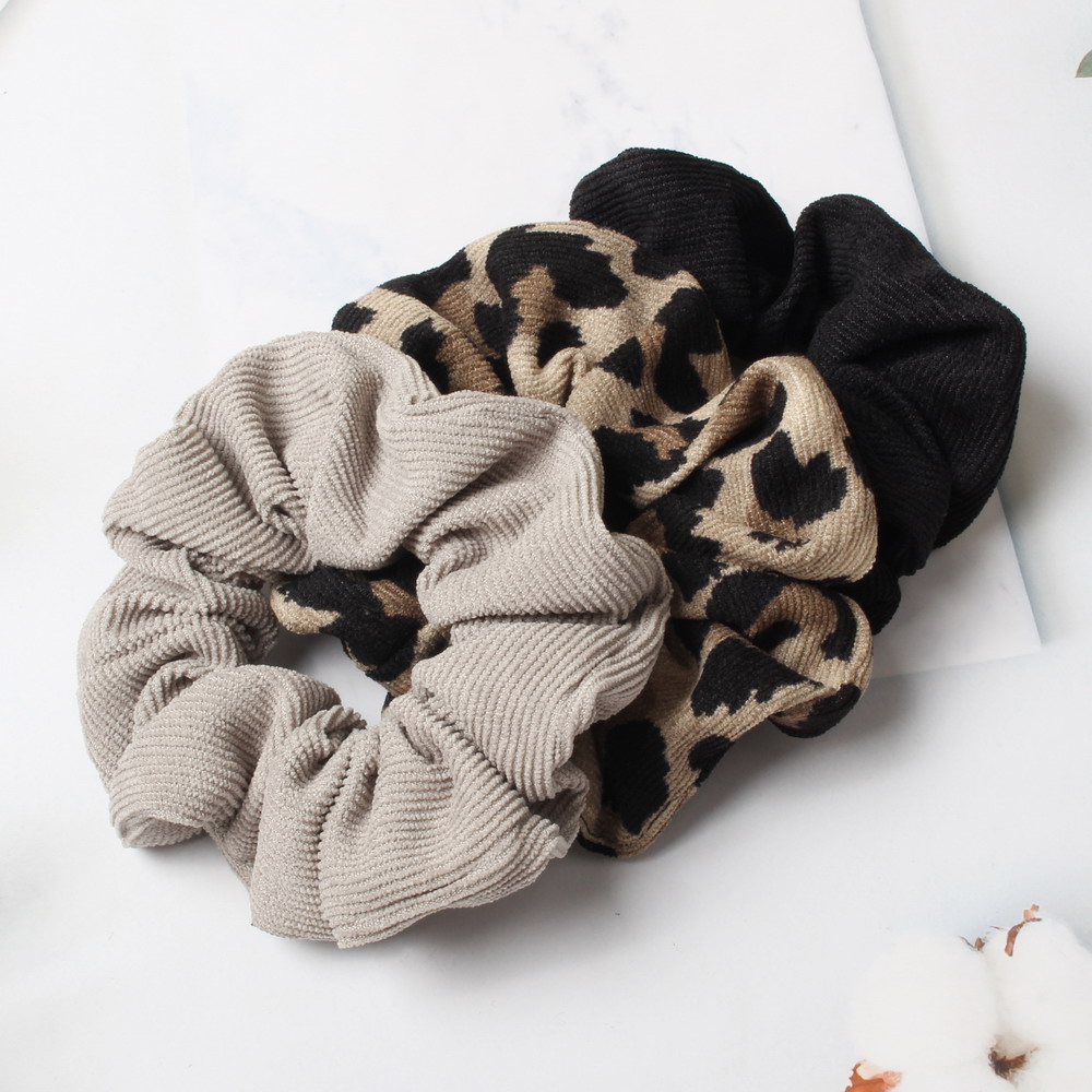 Leopard Print Scrunchie Cord A - Hair Tie Velvet 评论和价格