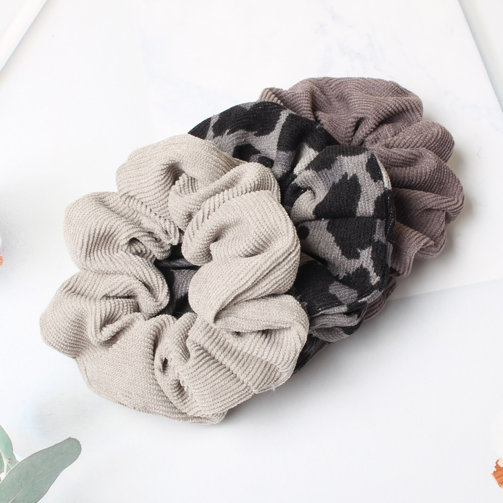 Leopard Print Scrunchie Cord A - Hair Tie Velvet 评论和价格