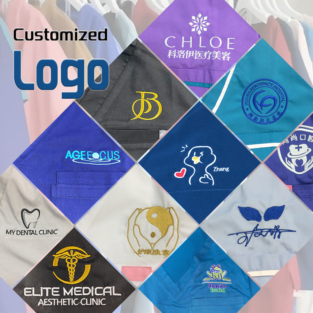 Customized Logo Scrub Uniform  - Women Accessories Logo 评论和价格