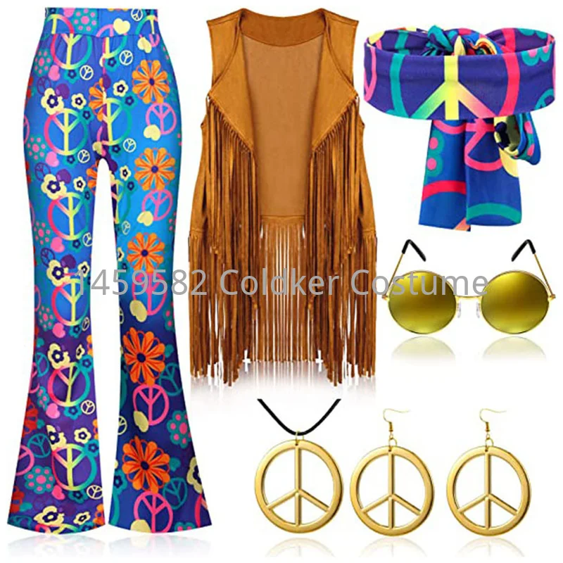 Hippie Costume Women Peace Lov - Women'S Accessories In The 70S 评论和价格