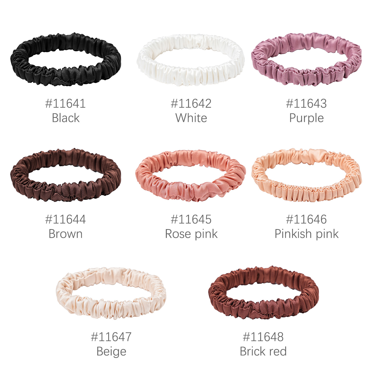 8PCS/Set 100% Pure Mulberry Si - Hair Tie Velvet 评论和价格
