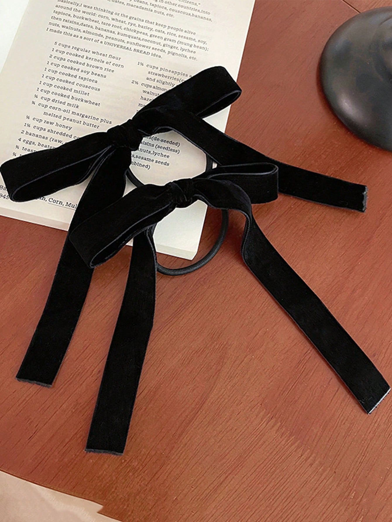 2/8pcs Fashion Black Velvet Bo - Hair Tie Velvet 评论和价格