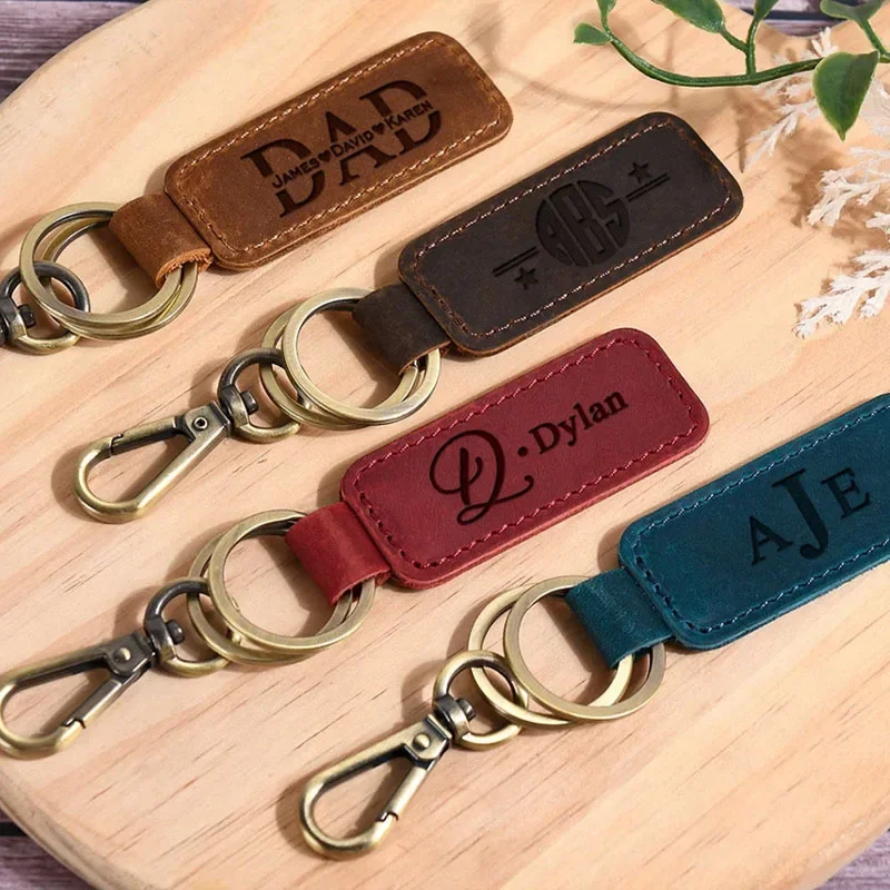 Laser Custom Logo Leather Keyc - Women Accessories Logo 评论和价格