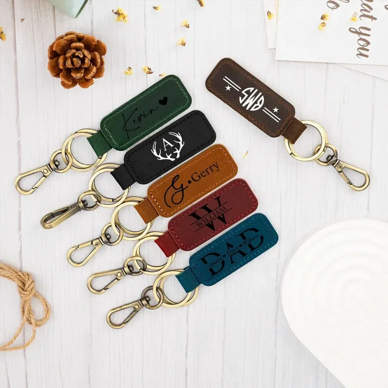 Laser Custom Logo Leather Keyc - Women Accessories Logo 评论和价格