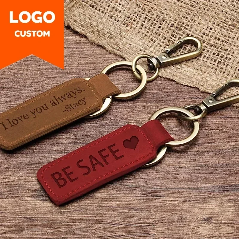 Laser Custom Logo Leather Keyc - Women Accessories Logo 评论和价格