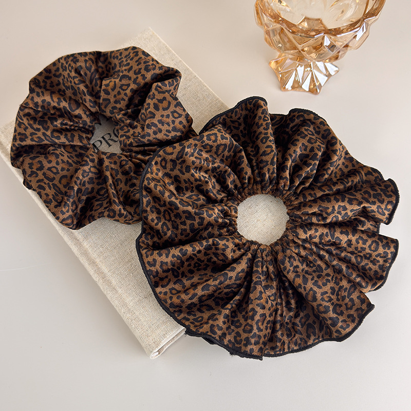 Velvet Leopard Print Double-La - Hair Tie Velvet 评论和价格