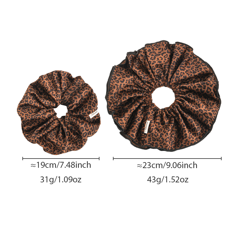 Velvet Leopard Print Double-La - Hair Tie Velvet 评论和价格