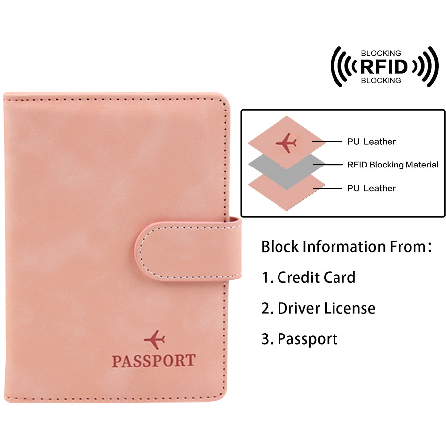 Magnetic Button Passport Cover - Women Accessories Name 评论和价格