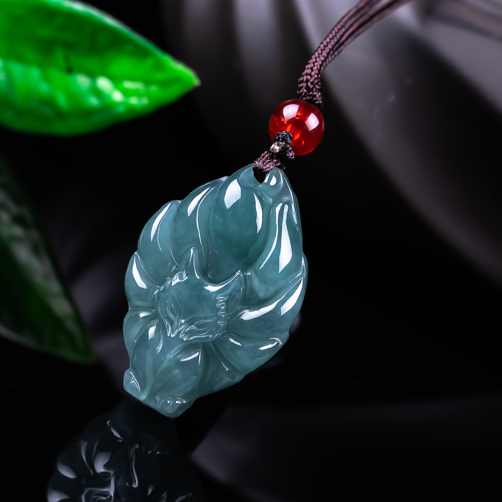 Natural Burmese Jadeite Fox Pe - Woman Accessory 评论和价格