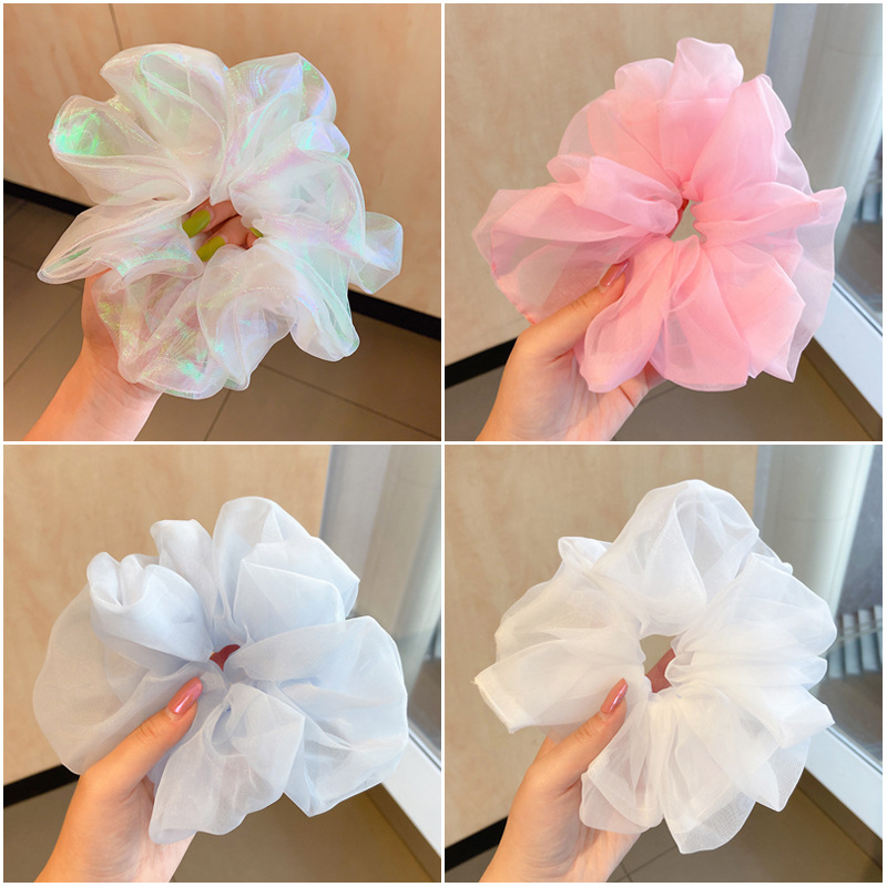 2022 Summer Organza Scrunchies - Hair Tie Velvet 评论和价格