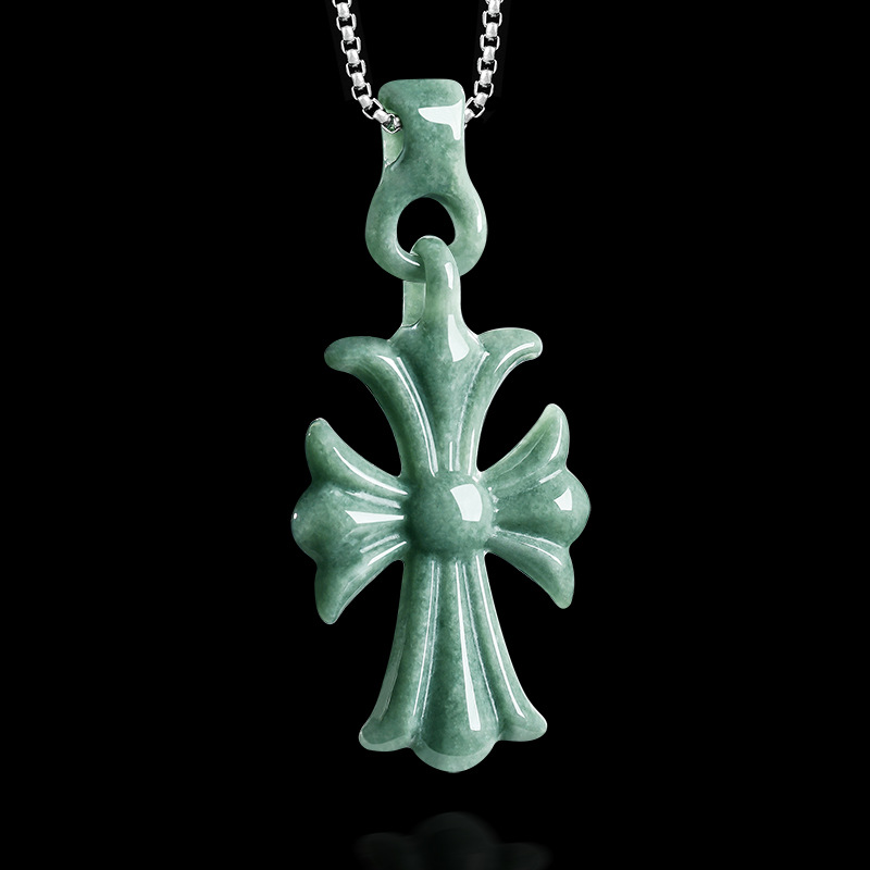 Natural Burmese Jadeite Cross  - Woman Accessory 评论和价格