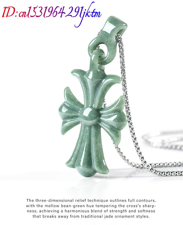Natural Burmese Jadeite Cross  - Woman Accessory 评论和价格