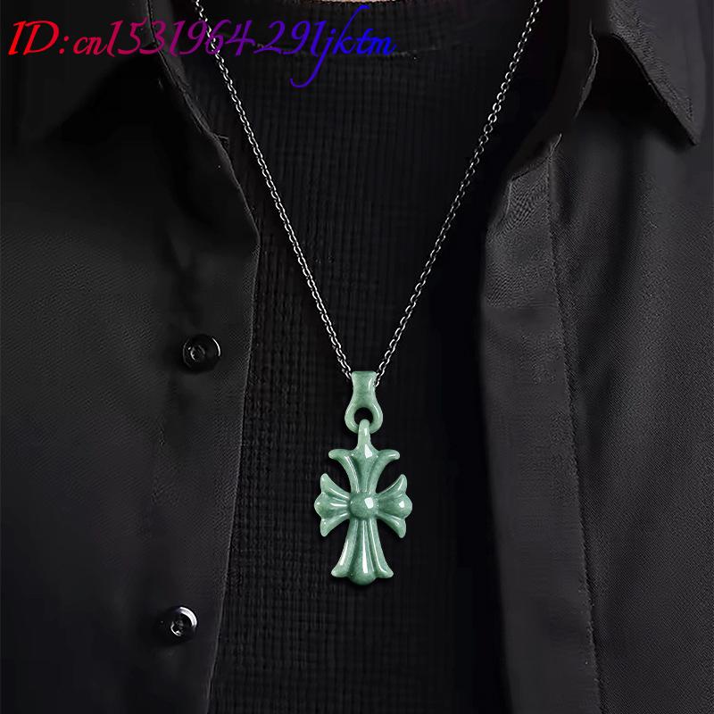 Natural Burmese Jadeite Cross  - Woman Accessory 评论和价格