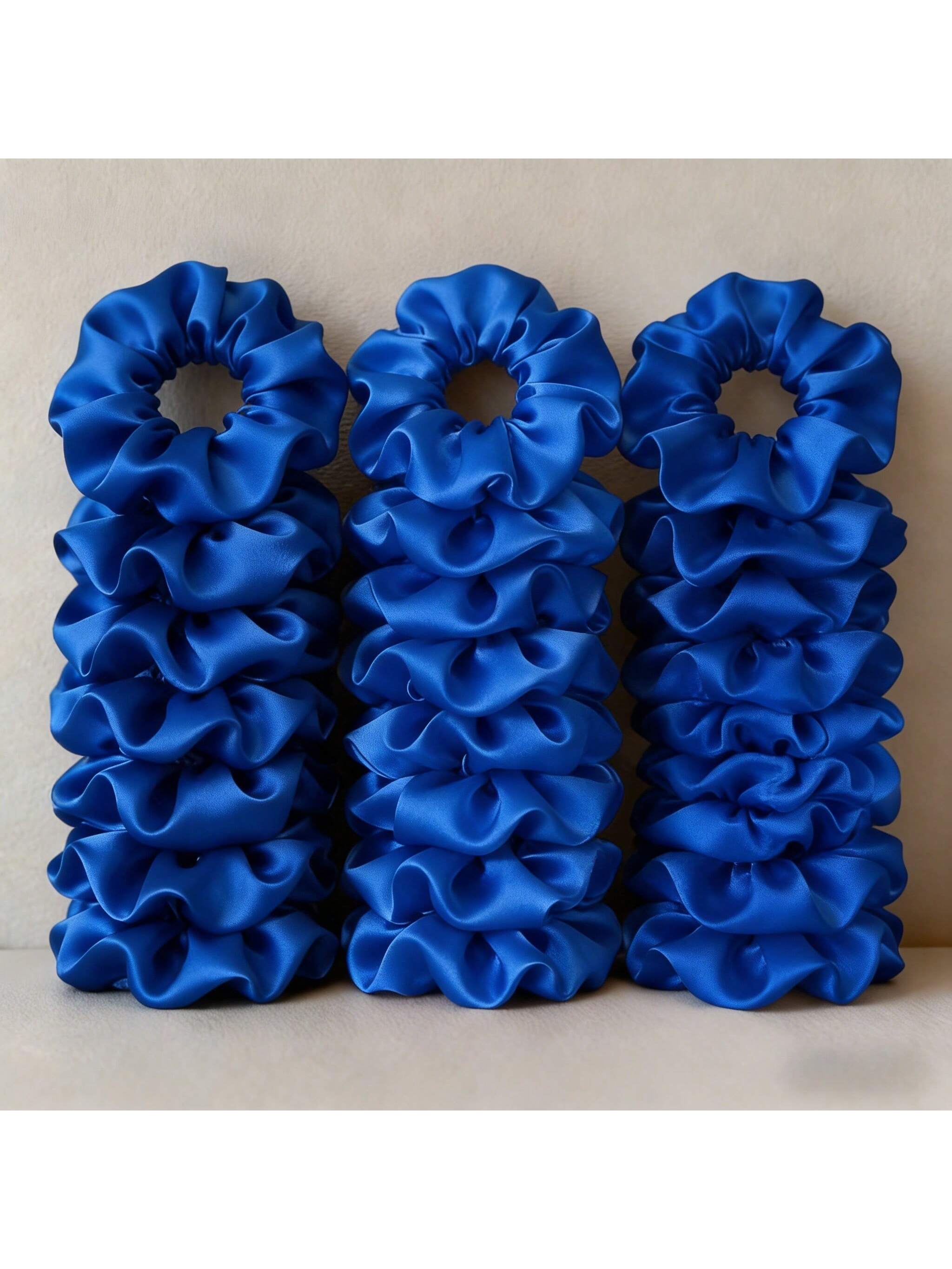 12/24pcs Solid Color Satin Hai - Hair Tie Velvet 评论和价格