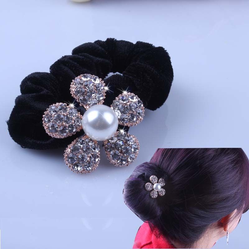 1 PC Black Velvet Scrunchies P - Hair Tie Velvet 评论和价格