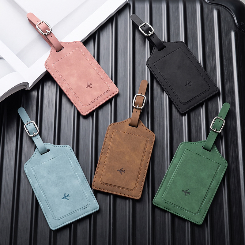1PC PU Leather Luggage Tag Wom - Women Accessories Name 评论和价格