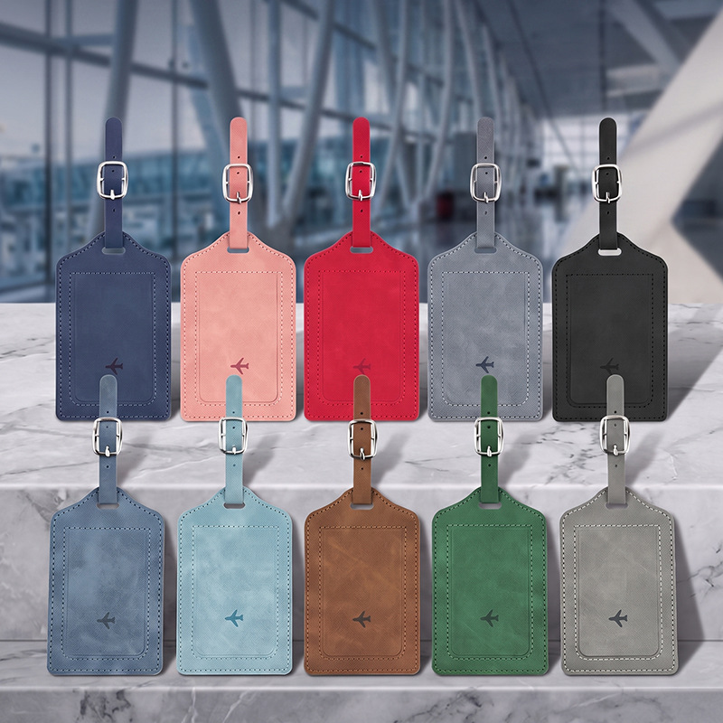 1PC PU Leather Luggage Tag Wom - Women Accessories Name 评论和价格