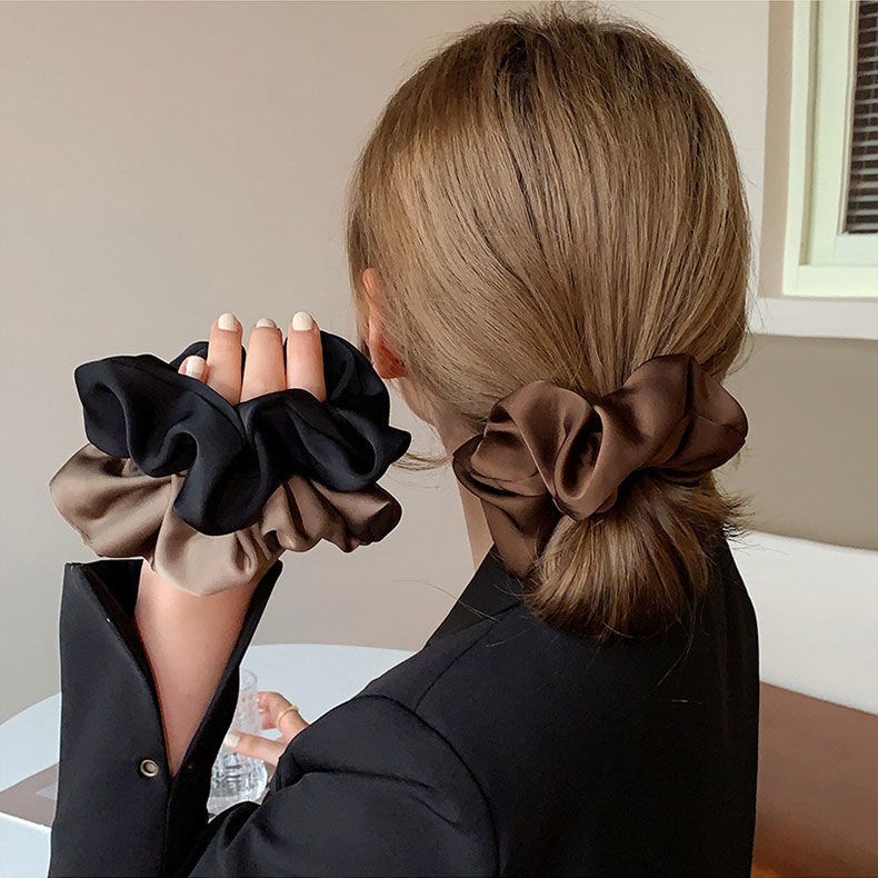 Korean Woman Big Elegant Silk  - Hair Tie Velvet 评论和价格