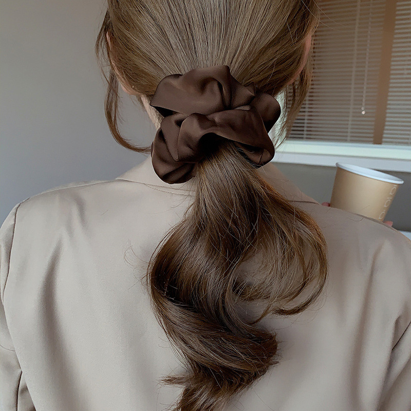 Korean Woman Big Elegant Silk  - Hair Tie Velvet 评论和价格