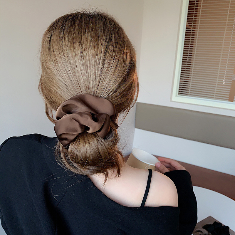 Korean Woman Big Elegant Silk  - Hair Tie Velvet 评论和价格