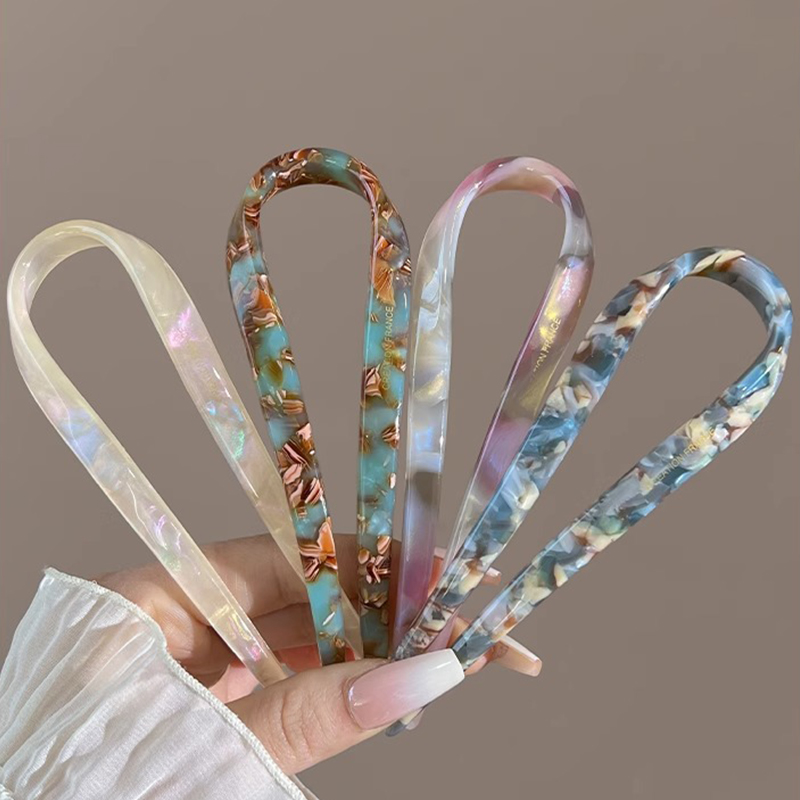 U-Shaped Hair Sticks Acetate A - Women Accessories Wholesale 评论和价格