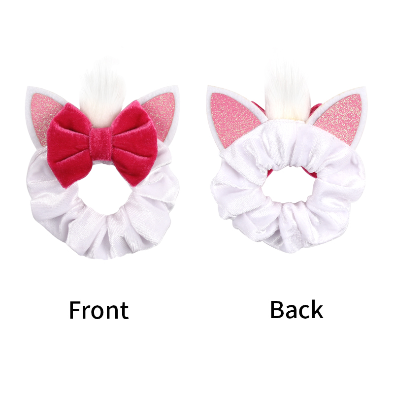 New Mouse Ears Velvet Scrunchi - Hair Tie Velvet 评论和价格