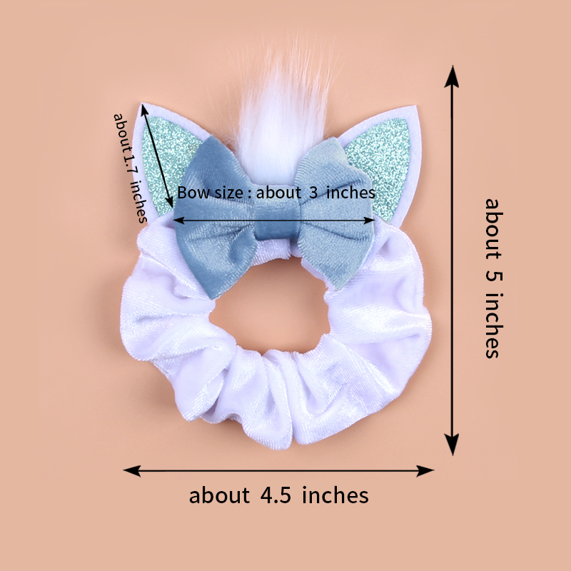New Mouse Ears Velvet Scrunchi - Hair Tie Velvet 评论和价格