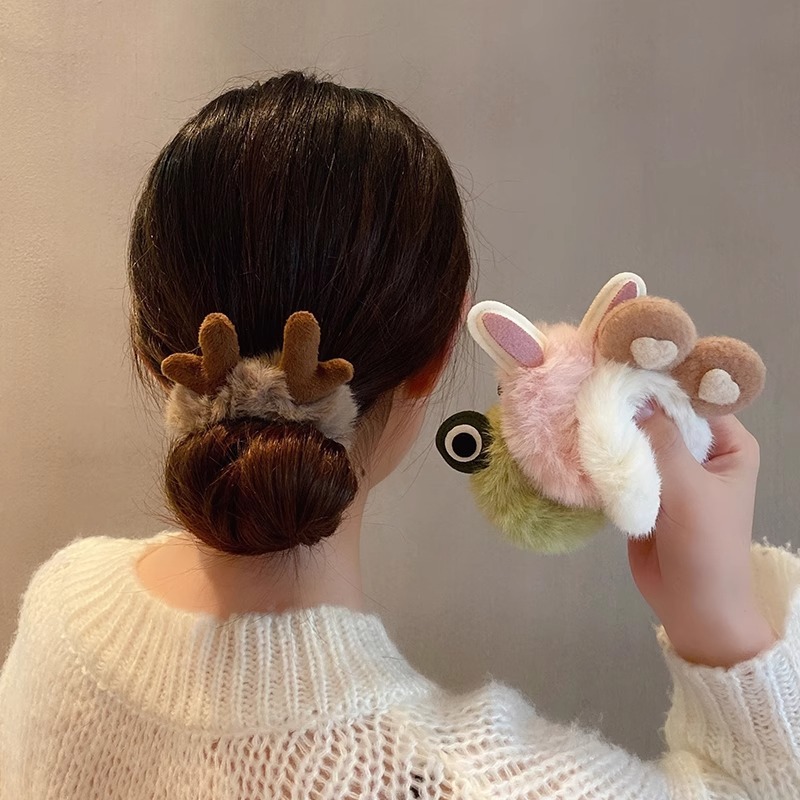 Plush Bunny Scrunchies 1 Pc Wi - Hair Tie Velvet 评论和价格
