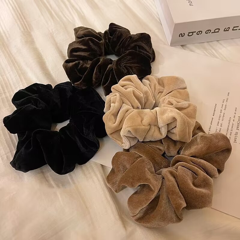 1-4PCS Women Hair Scrunchies V - Hair Tie Velvet 评论和价格