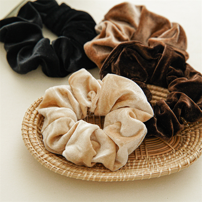 1-4PCS Women Hair Scrunchies V - Hair Tie Velvet 评论和价格