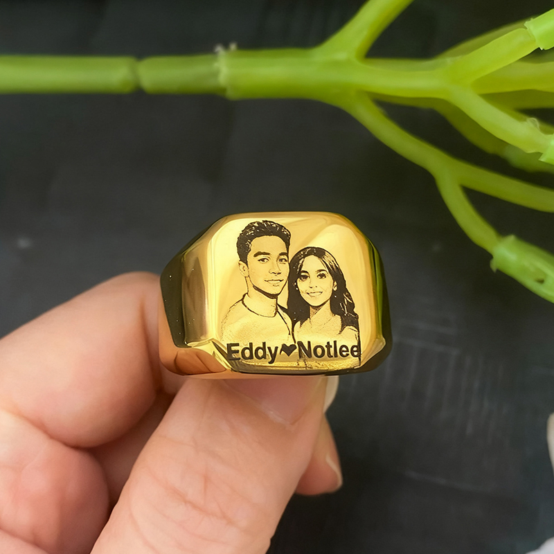 Stainless Steel Jewelry anillo - Women Accessories Logo 评论和价格