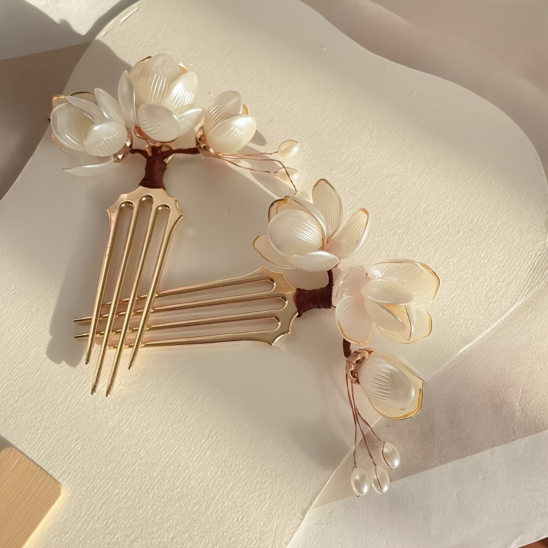 Chinese Style Shell Magnolia F - Women Accessories Wholesale 评论和价格